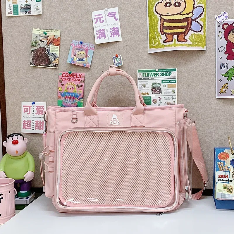 sac à dos carré à la mode pour femmes, sac à bandoulière transparent multifonctionnel, grande capacité, fourre-tout de sortie quotidienne, sacs à main mochilas