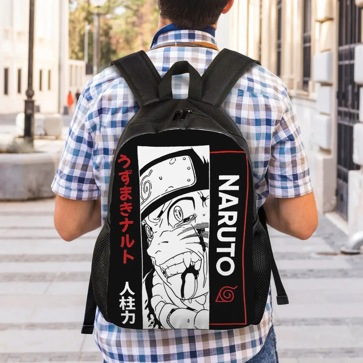 sac à dos naruto uzumaki, sac ita, mochila, sac à dos de randonnée légère de grande capacité