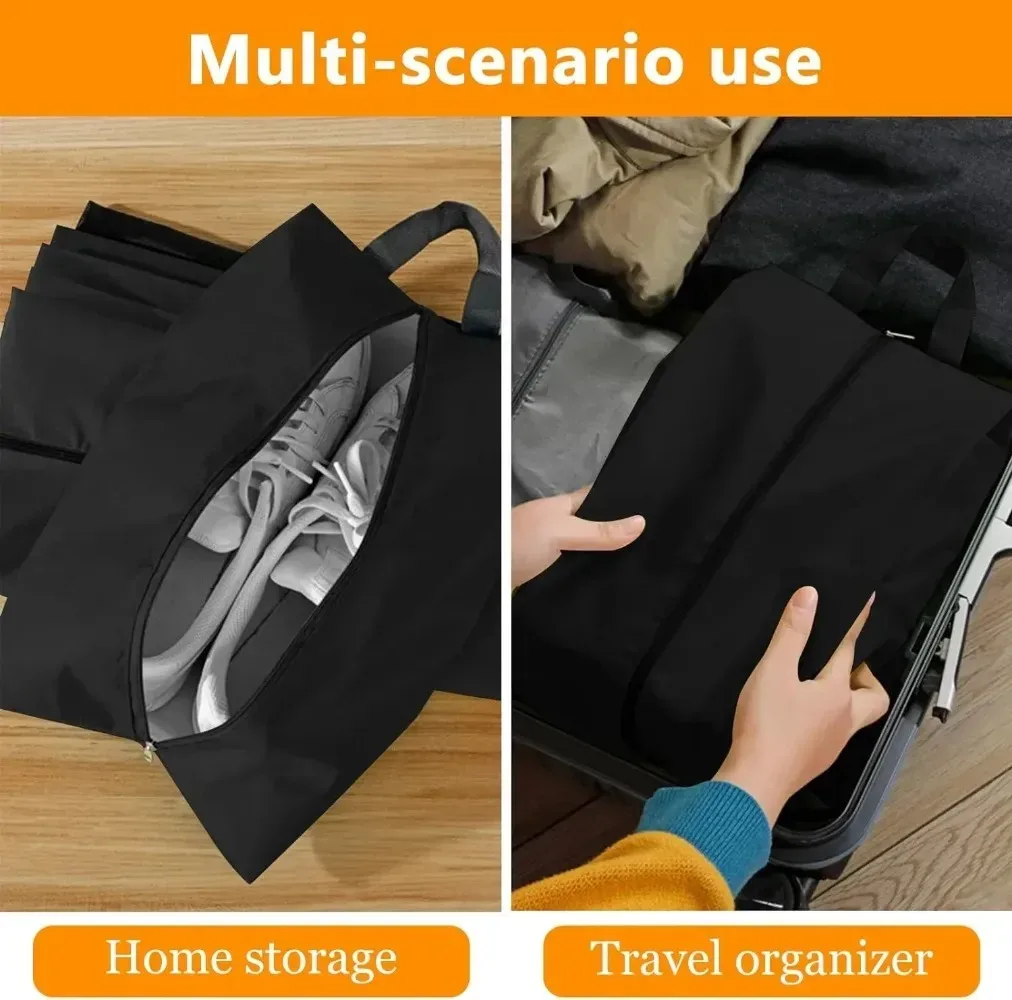 sac de rangement pour chaussures oxford, 1 pièce, avec fermeture éclair, pochette de rangement de voyage portable pour la plage, la natation, le camping
