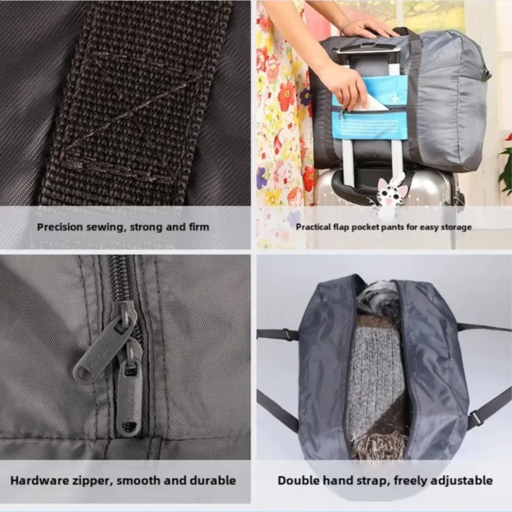 sac de voyage étanche de grande capacité pour femmes, sac à main pliable en nylon unisexe, bagages de voyage, nouvelle mode