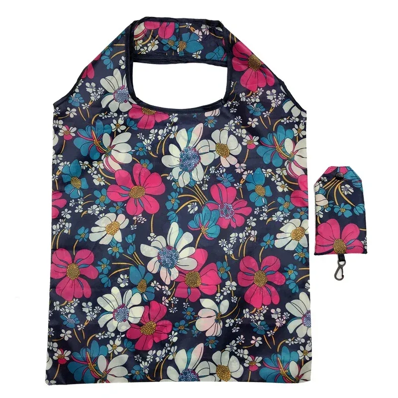  sac à main fourre-tout écologique pliable imprimé à la mode – sac de voyage et d'épicerie de grande capacité avec pochette sacs à provisions