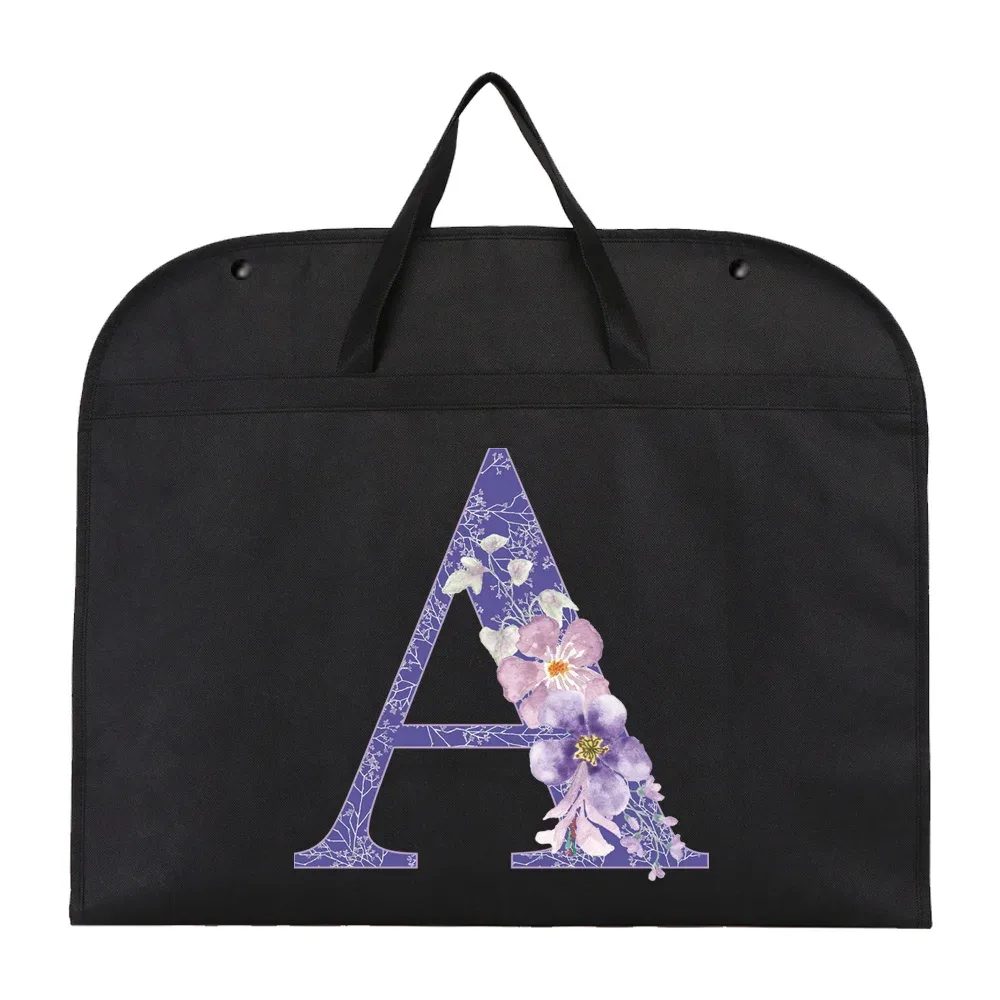 vêtements suspendus housse anti-poussière organisateur robe costume manteau sac de rangement violet fleur sacs à vêtements garde-robe suspendus organisateurs de vêtements