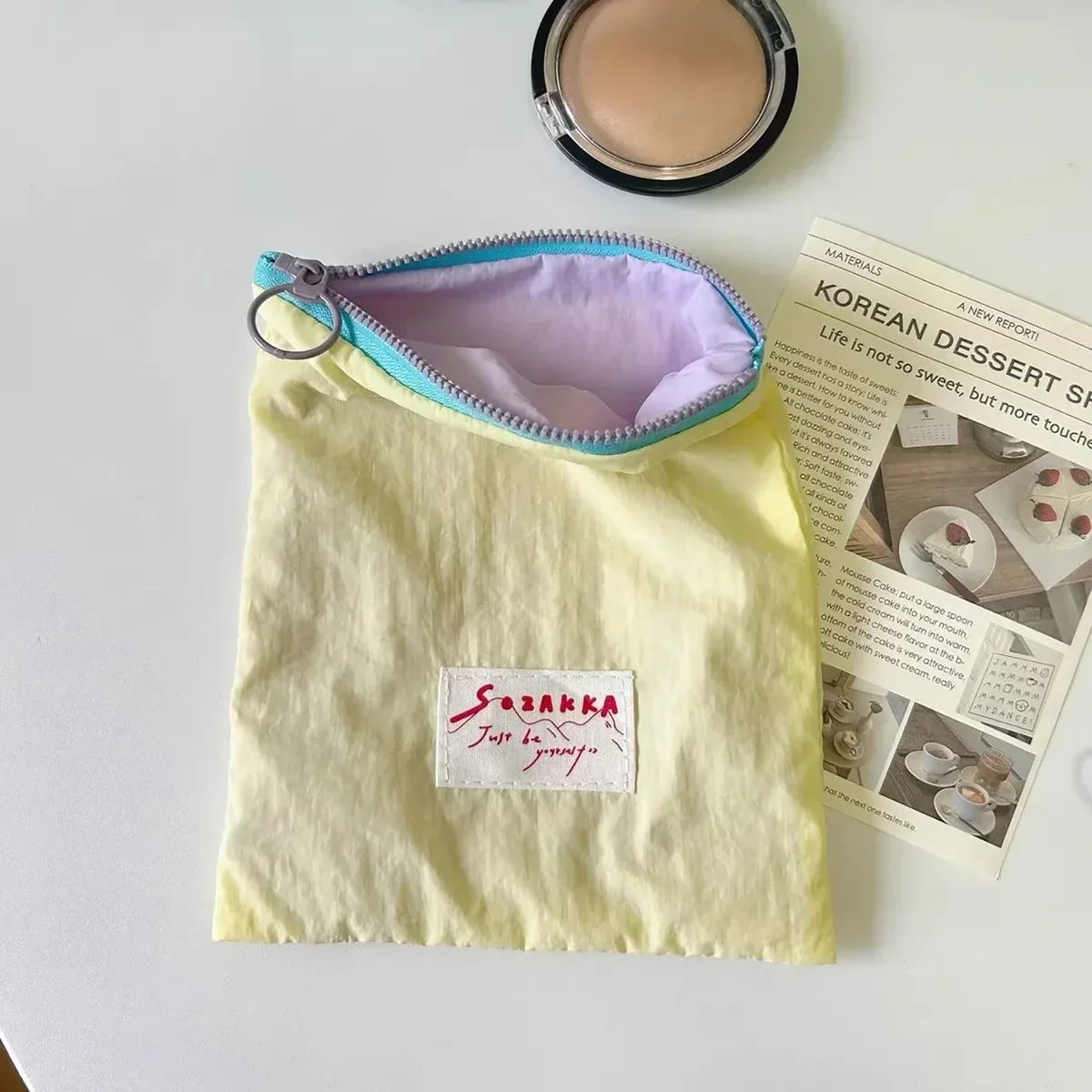pochette à cosmétiques en toile noire simple, grands sacs de rangement de maquillage, pochette à cosmétiques coréenne pour femmes, trousse de toilette mignonne et de beauté