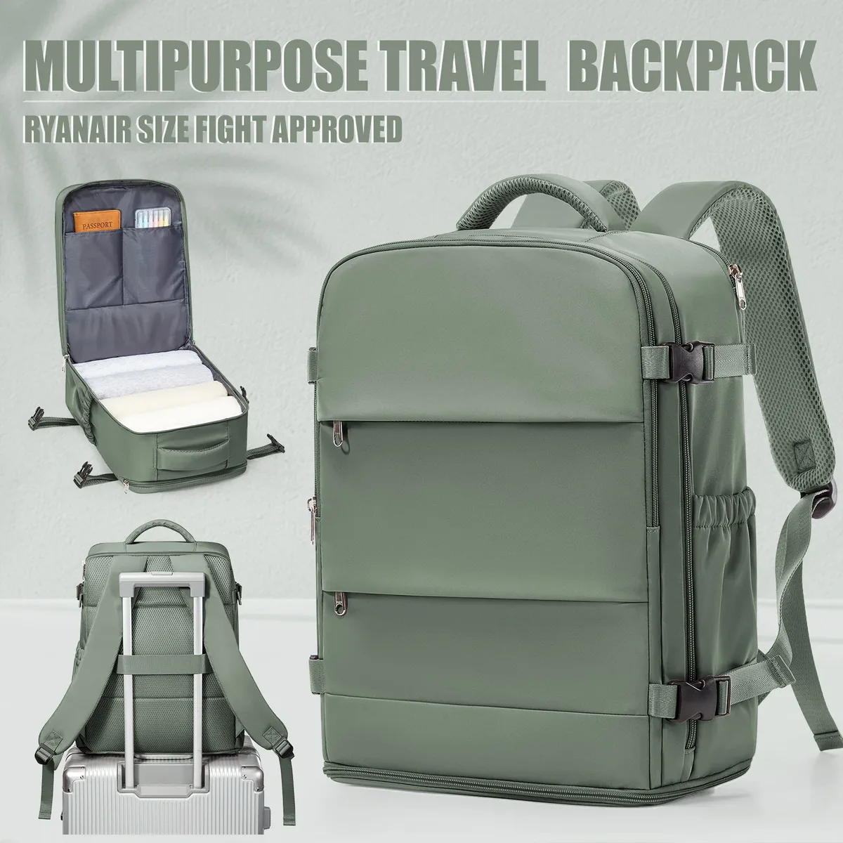 sac à dos de voyage pour femmes et hommes, sac à dos ryanair 40x30x20 pour cabine d'avion, bagage easyjet 45x36x20, sac à dos pour ordinateur portable professionnel