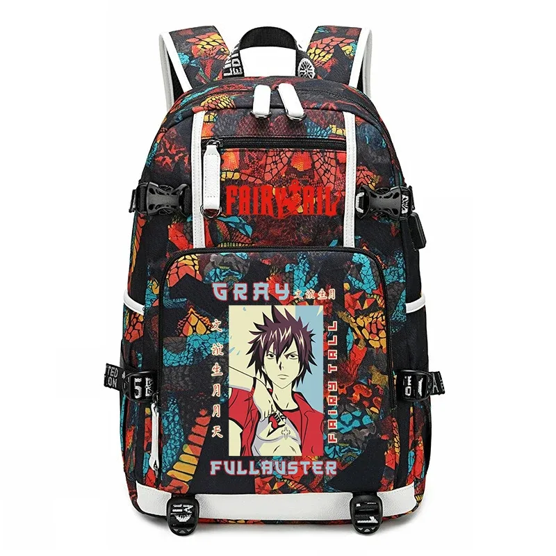 sac à dos d'école imprimé fairy tail anime, grande capacité, sac à livres pour adolescents et enfants, sac à dos de voyage décontracté