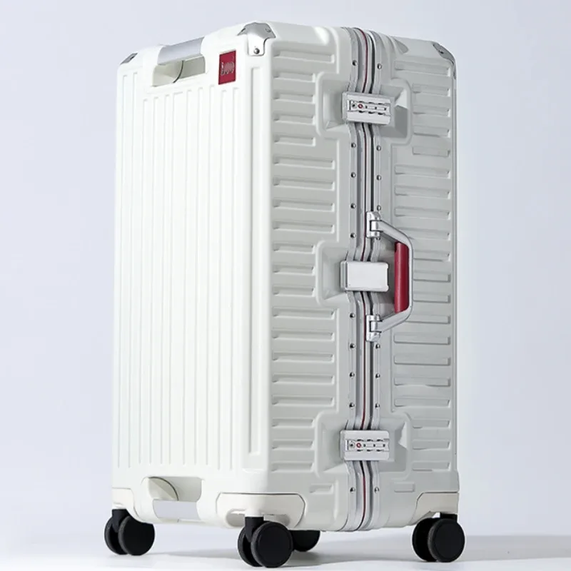 valise de grande capacité 20/24/26/28/30 pouces, cadre en alliage d'aluminium avec roues pivotantes, boîtier de chariot de voyage, verrouillage tsa, bagages roulants