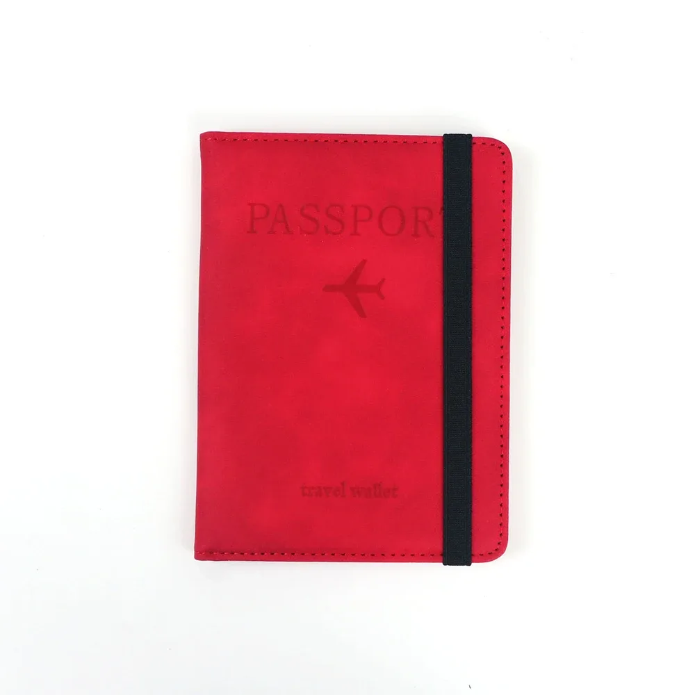 porte-cartes en cuir pu personnalisé avec nom, porte-passeport, housse de passeport rfid, sac de voyage multifonctionnel, porte-documents