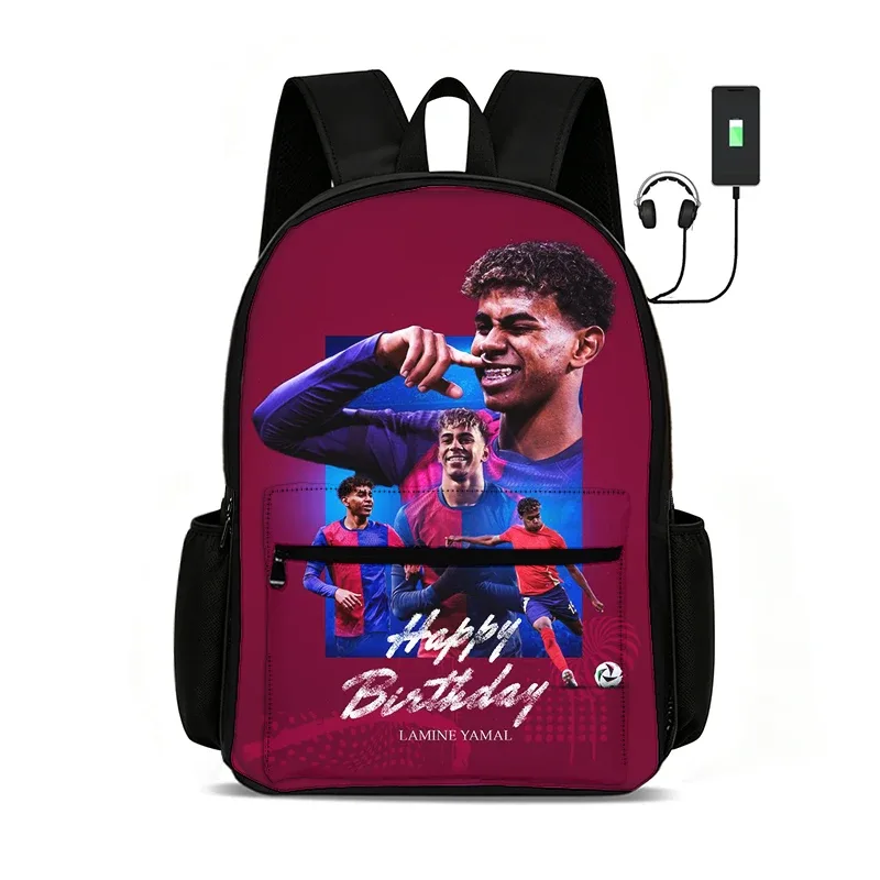 sac à dos football star l-lamin yamal, sacs d'école, de voyage, de grande capacité, sacs de sport, sacs à dos pour étudiants