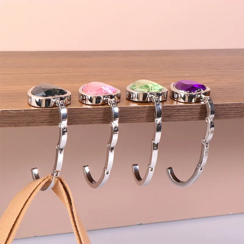 1 pièces portable pliant sac crochet cintre sac à main supports table bureau crochet femmes sac à main organisateur accessoires