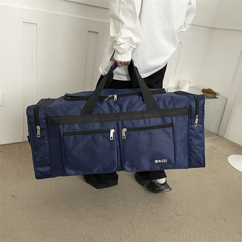 sac polochon de voyage en nylon pour femmes et hommes, sac à bagages à main, fourre-tout de grande capacité pour week-end, sac de sport, pochettes de nuit