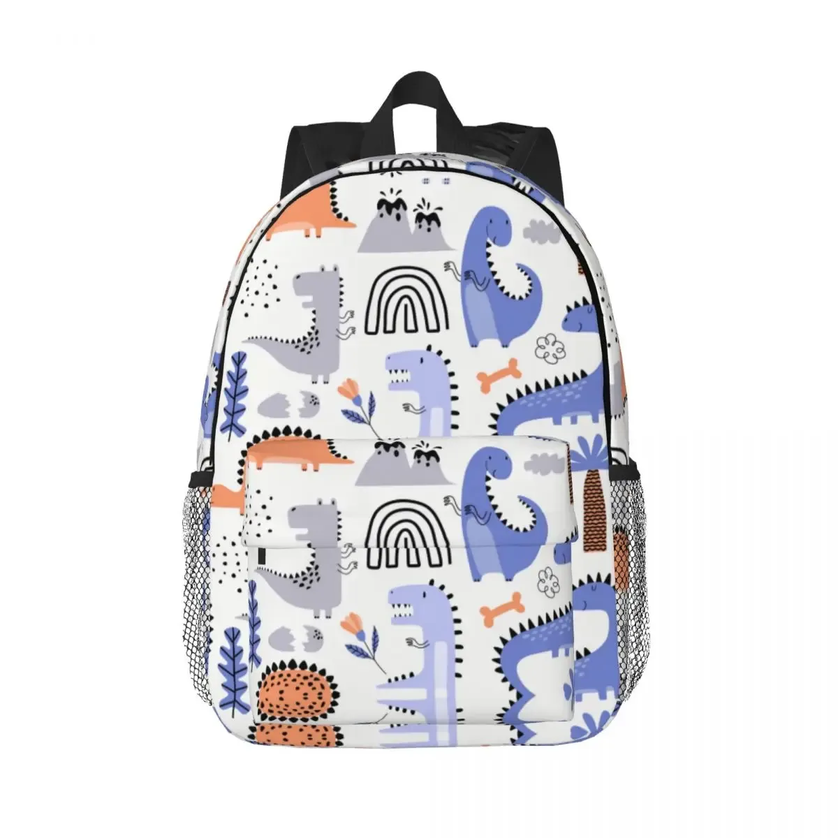 sac à dos de dessin animé drôle de dinosaure pour hommes et femmes, sac à livres de base, sac pour étudiants, sac pour ordinateur portable manga, école