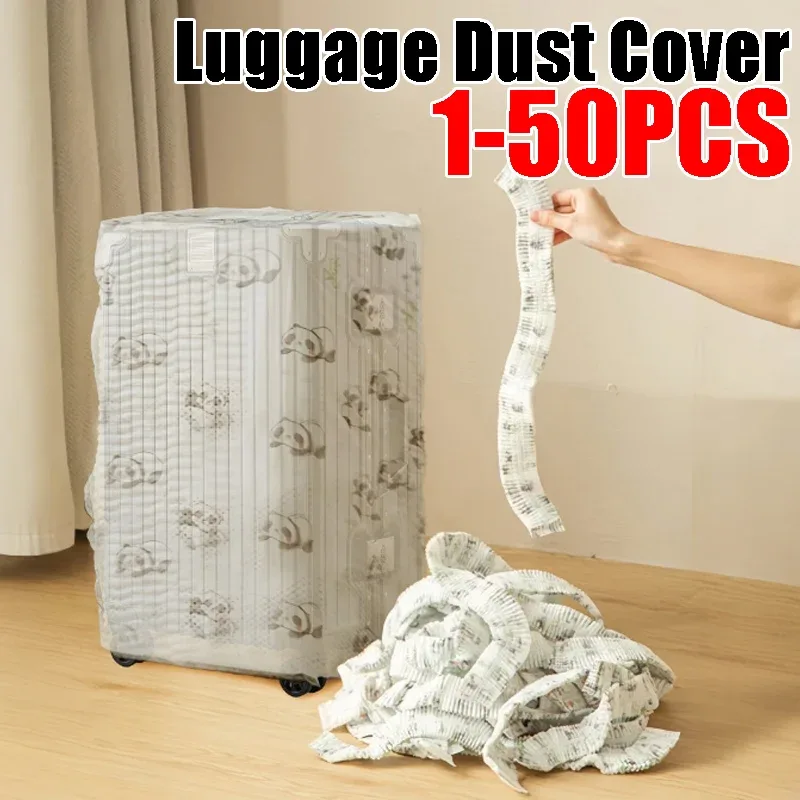 Housse de protection universelle jetable non tissée pour bagages, imperméable et anti-poussière, idéale pour toutes les tailles de valises de voyage