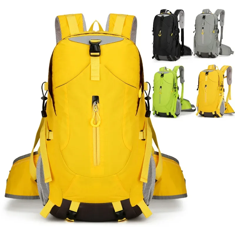 Sac d'alpinisme en plein air pour hommes, sac de voyage de grande capacité, étanche, randonnée, résistant aux rayures, résistant à l'usure, sac à dos de sport
