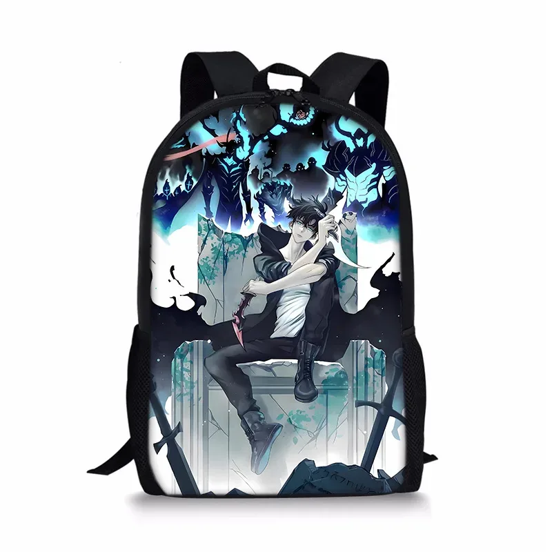 j'ai mis à niveau du sac à dos solo leveling seul, sac à dos universel imprimé pour écoliers et enfants