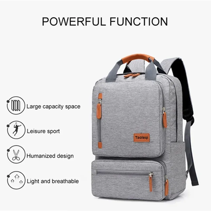sac à dos d'affaires décontracté pour hommes, léger, pour ordinateur portable de 15 pouces, tissu oxford imperméable, antivol, pour voyage, gris, 2024