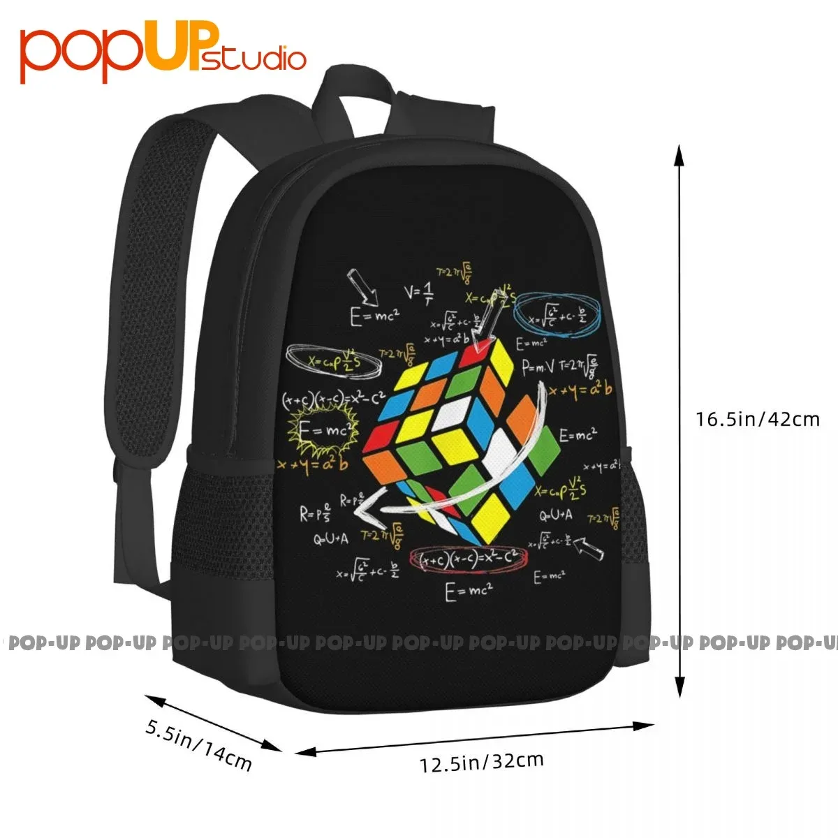 sac à dos complet grande capacité pour les amateurs de mathématiques et de rubik's cube