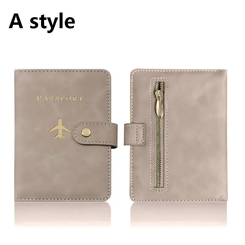 étui porte-passeport en cuir pour essentiels de voyage, portefeuille cartes de crédit, housse de passeport pour femme/homme avec boucle
