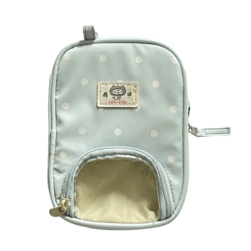 porte-passeport de style coréen, motif fraise, sac de rangement pour billets en forme de piano, multi-compartiments, à pois, portefeuille de voyage compact pour femme