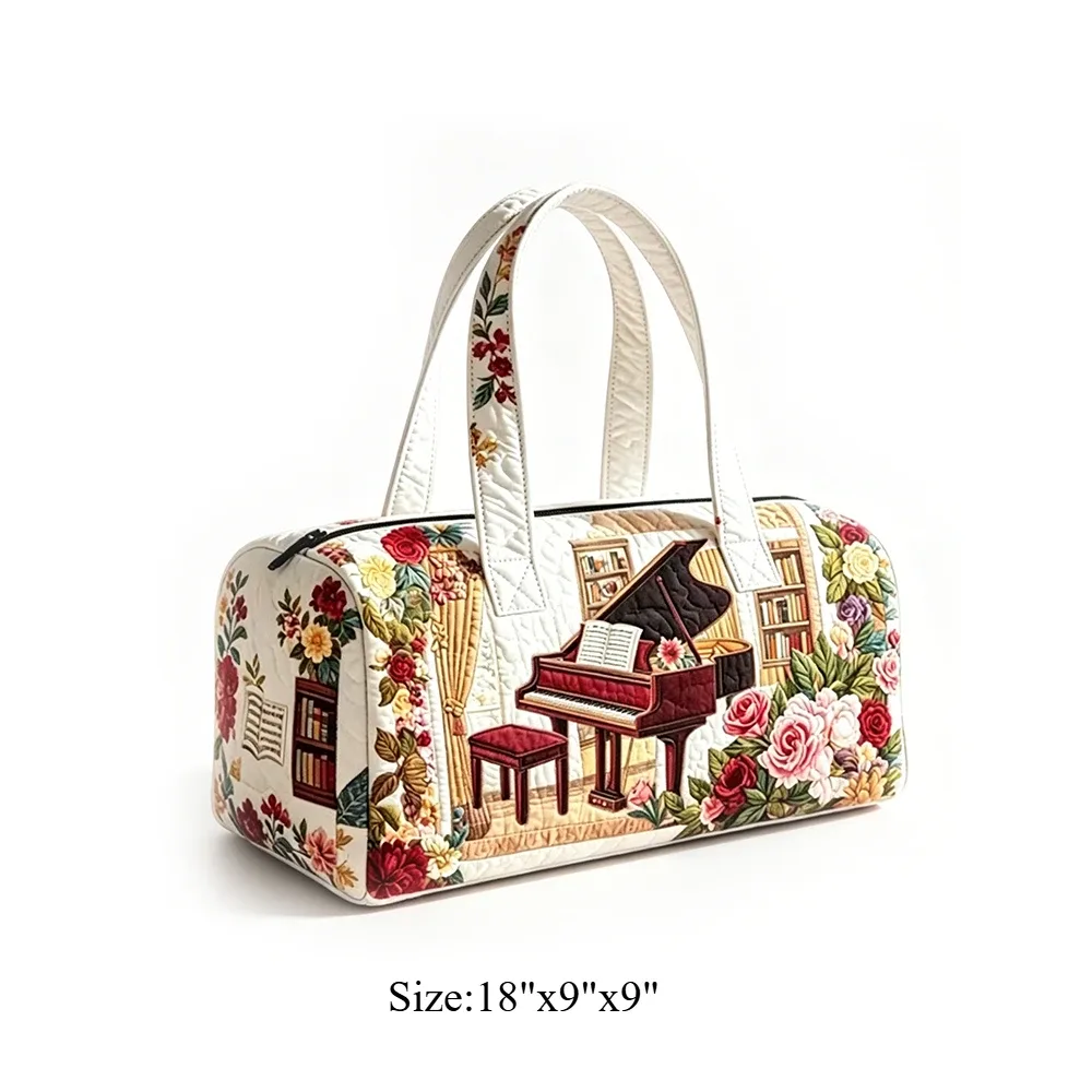 sac de voyage matelassé, sac de week-end, motif floral tropical chat mignon, bagage à main léger pour la plage, les vacances, les fêtes et le sport