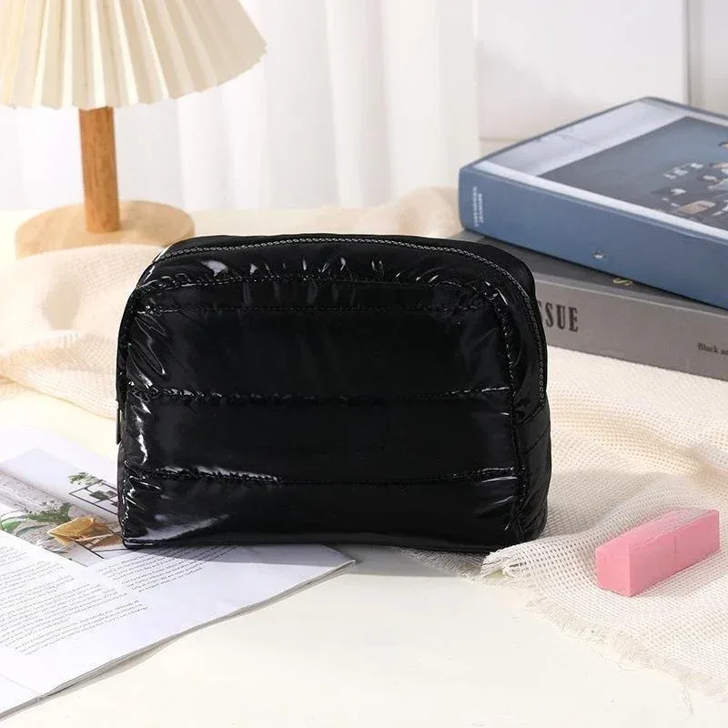 nouveau sac à cosmétiques étanche de couleur unie pour femmes, sac de rangement de lavage portable, sac cadeau de maquillage, pochette de maquillage, organisateur de cosmétiques de voyage