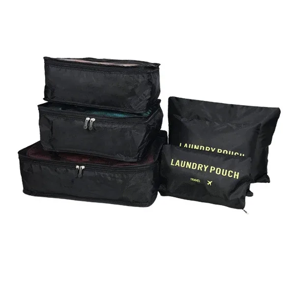 sac de rangement de voyage, ensemble de six pièces de bagages, sac de tri de vêtements, vêtements de voyage d'affaires, chaussures, sac de rangement d'emballage de sous-vêtements