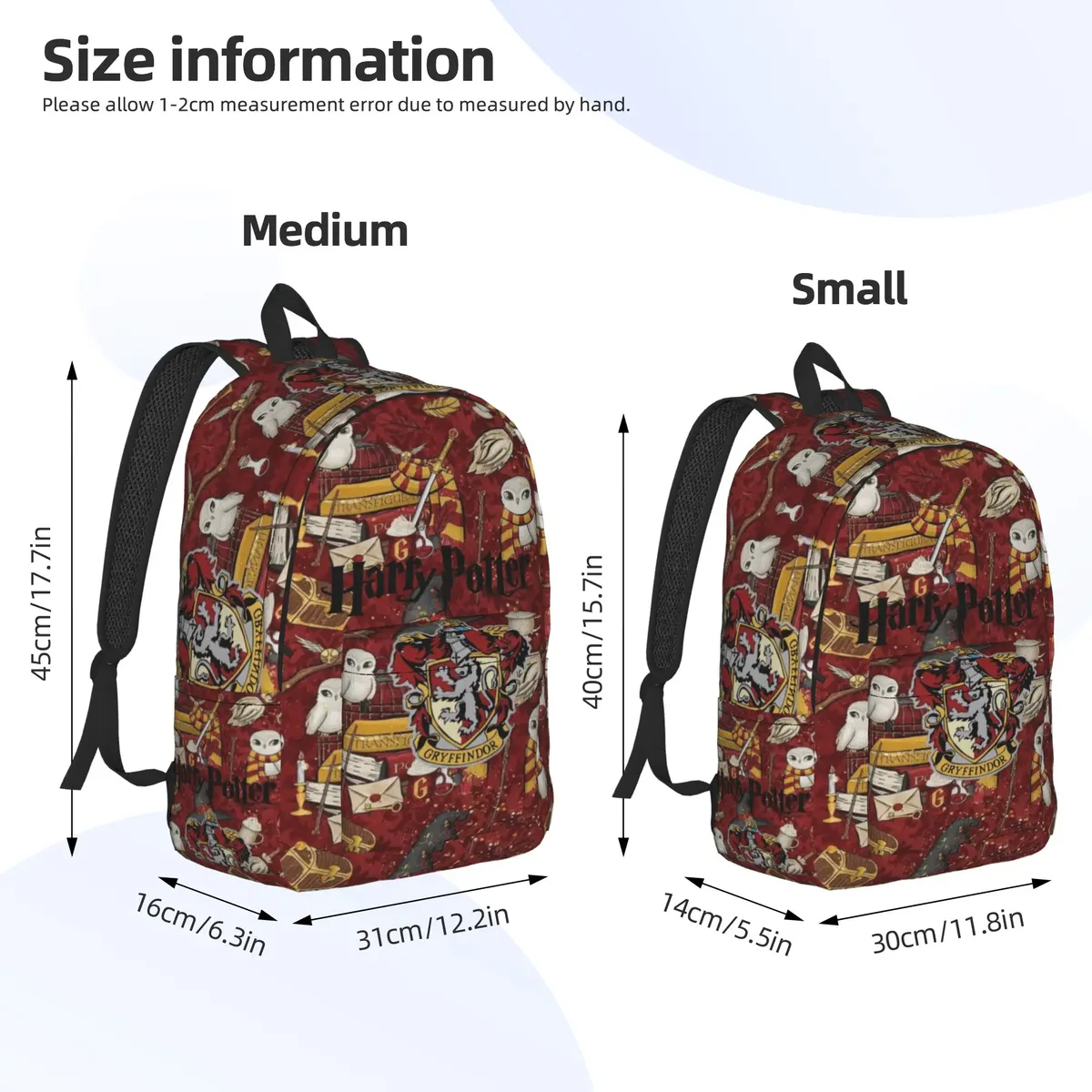 sac à dos magique harry potter h-hp-p pour hommes et femmes, sac à dos décontracté pour étudiants, sac à dos d'affaires, sac à dos pour ordinateur portable en toile avec poche