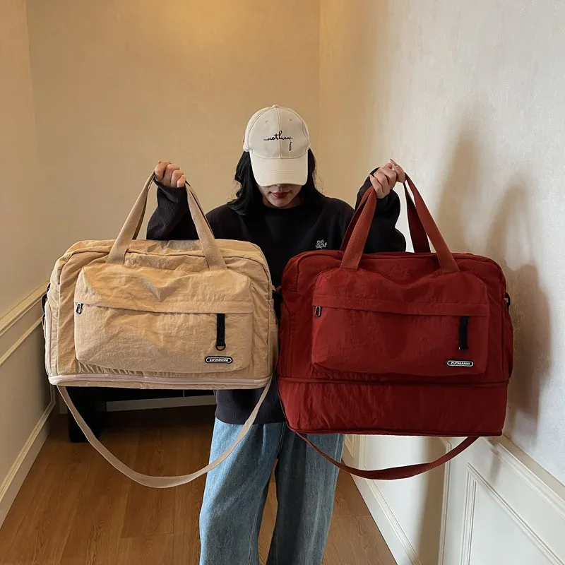 Sac de sport de voyage imperméable grande capacité pour homme, avec séparation humide/sec, sac de fitness portable pour les courts séjours et les voyages d'affaires