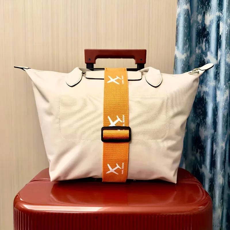 sangle de fixation résistante à l'usure, corde élastique pour bagages, ceinture de fixation imprimée motif avion, ceinture de fixation pour valise