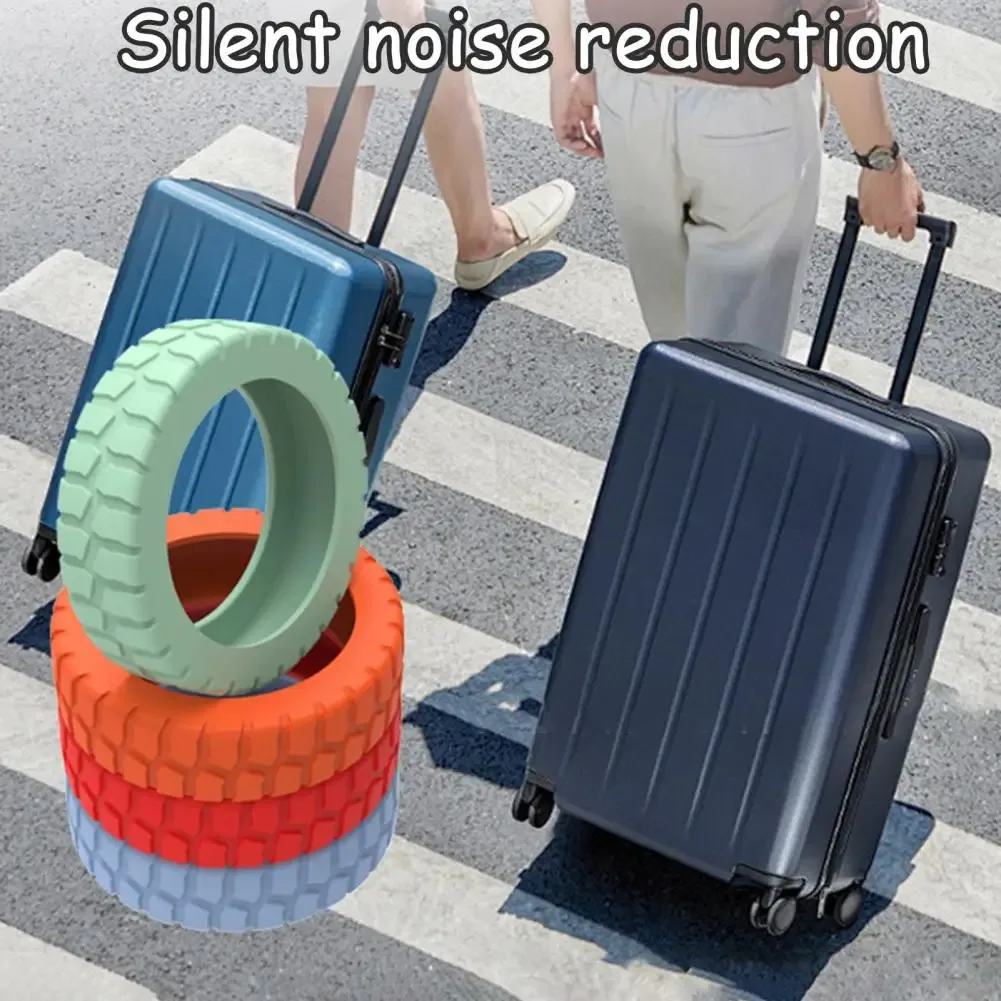 juste de roue de bagage en silicone, réduction du bruit, 8 spinner, valise de cabine, protection de roulette, accessoires de bagages, 8 pièces