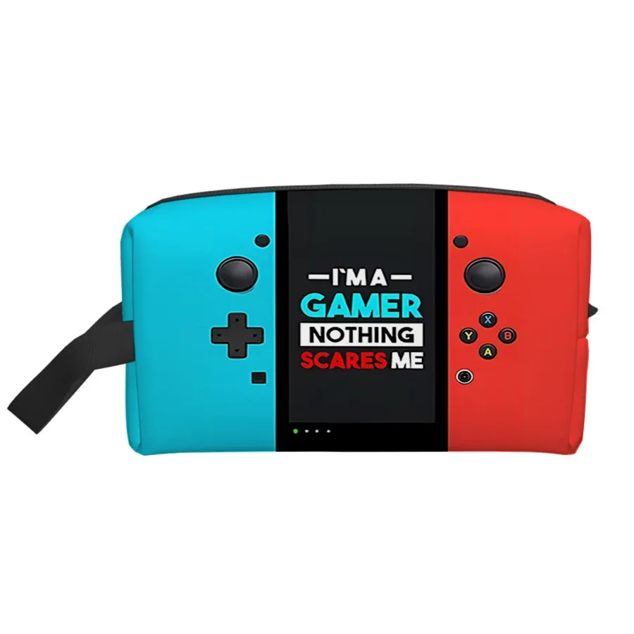 sac de rangement de produits de toilette pour console de jeux simples, sac de maquillage, sac à cosmétiques portable, accessoire de maquillage, grande pochette à cosmétiques, sac de voyage
