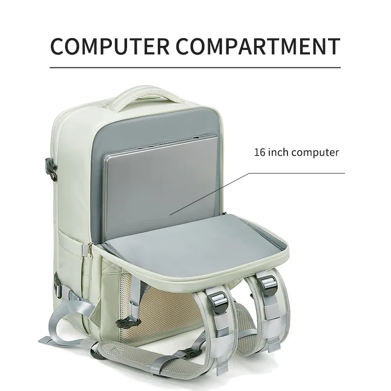 femme voyage sac à dos affaires 16 pouces sac à dos pour ordinateur portable mode école sac à dos usb charge sac à dos étanche avec sac à chaussures
