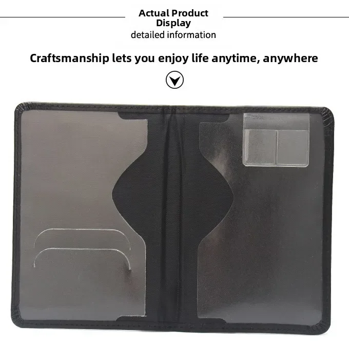 porte-passeport en cuir court et portable, avec clip pour billets de voyage, pour les voyages au moyen-orient, élégant, style affaires d'élite, portefeuille pour documents