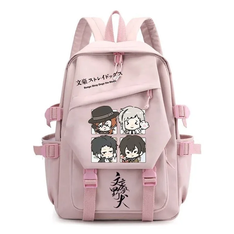 sac à dos anime bungo stray dogs cartoon, cartable pour adolescents, cartable pour hommes et femmes, mode cosplay, ordinateur portable, voyage en plein air, mochila