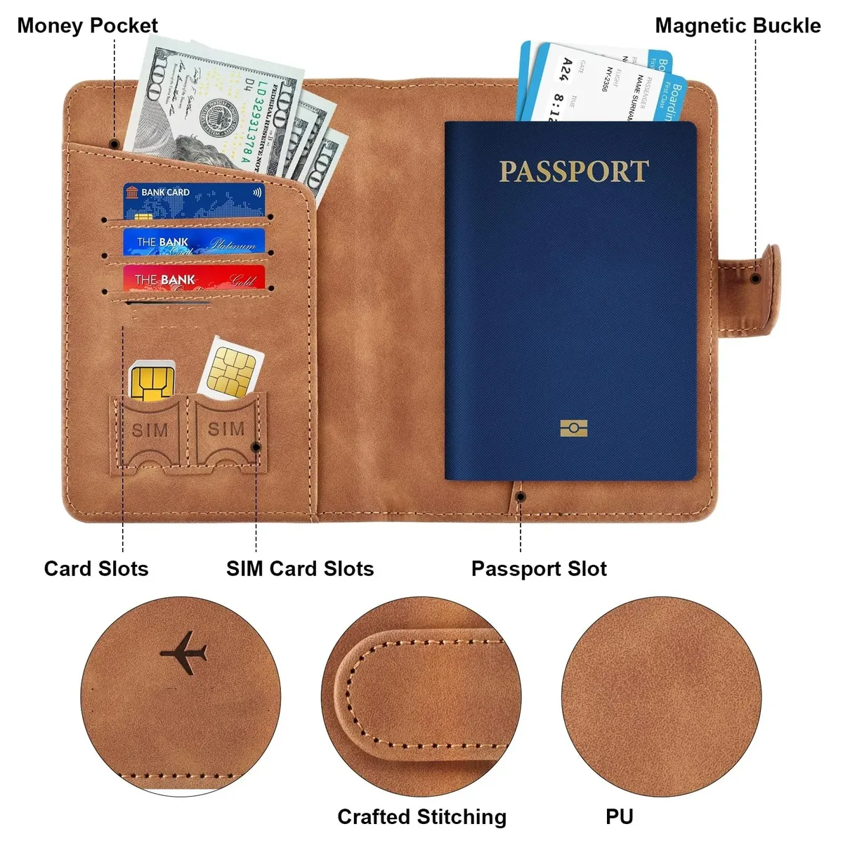 porte-passeport pour les essentiels de voyage, étui de protection pour passeport, accessoires indispensables pour les femmes et les hommes