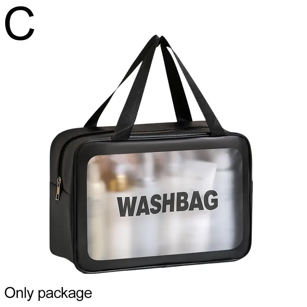 trousse de toilette de voyage portable femme, pochette de rangement maquillage transparente et imperméable, grande capacité, organisateur cosmétique, étui beauté femme