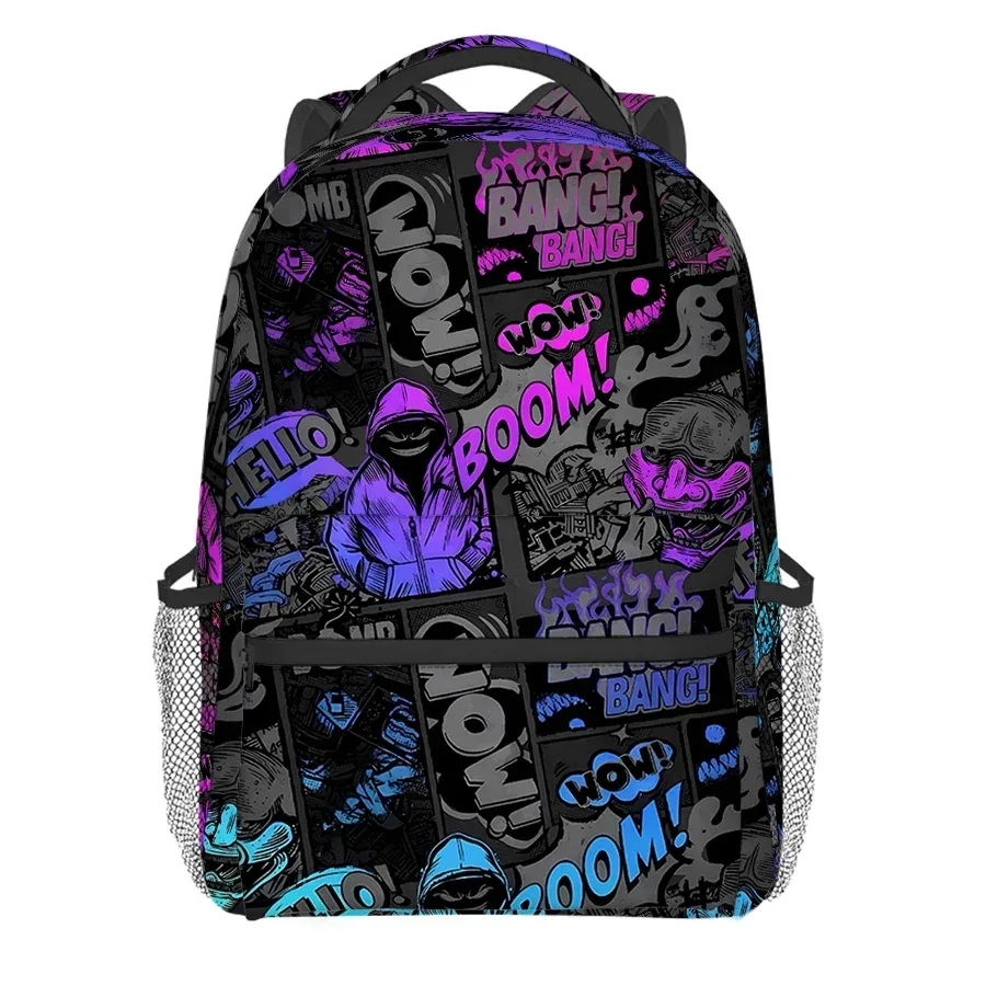 Sacs à dos à lettres anglaises pour garçons et filles, meilleurs cadeaux, sac à dos scolaire plat 2D dessin animé pour enfants