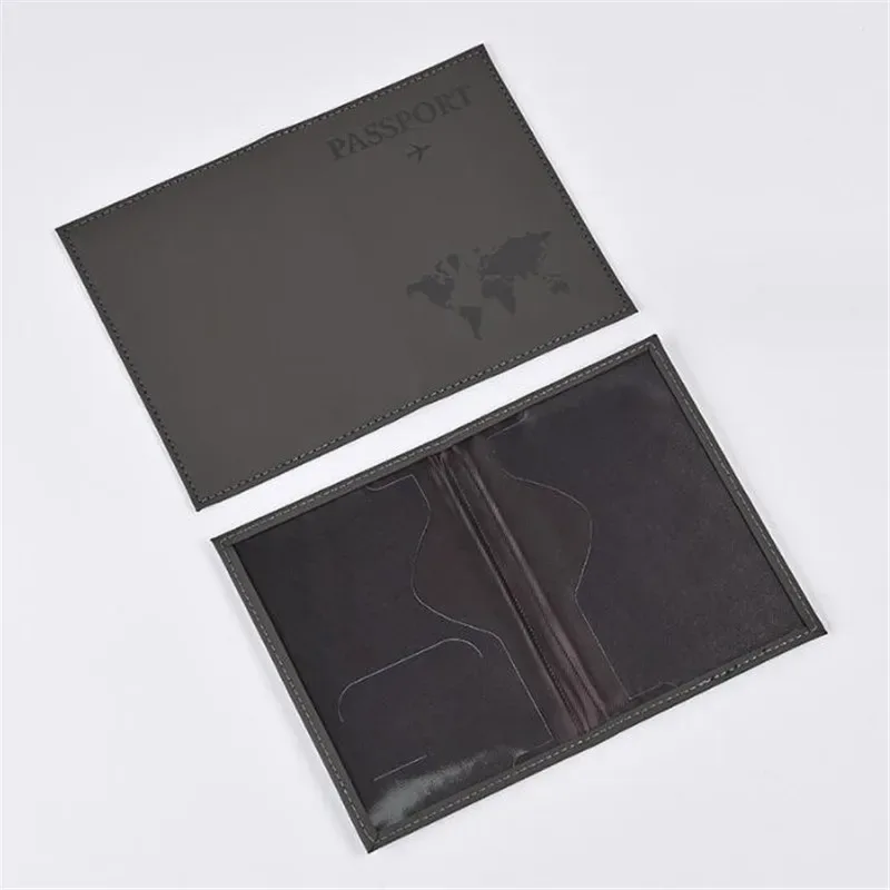 plan aérien accessoires de voyage porte-passeport couverture d'identité femmes hommes portable rose carte bancaire passeport affaires portefeuille en polyuréthane étui titulaire