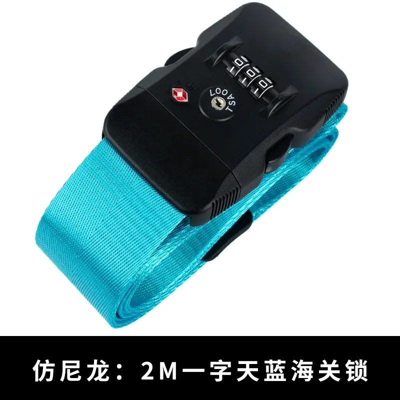 sangle de bagage en nylon épaissi avec cadenas tsa à combinaison, ceinture de fixation réglable pour sac de voyage et bagage à main