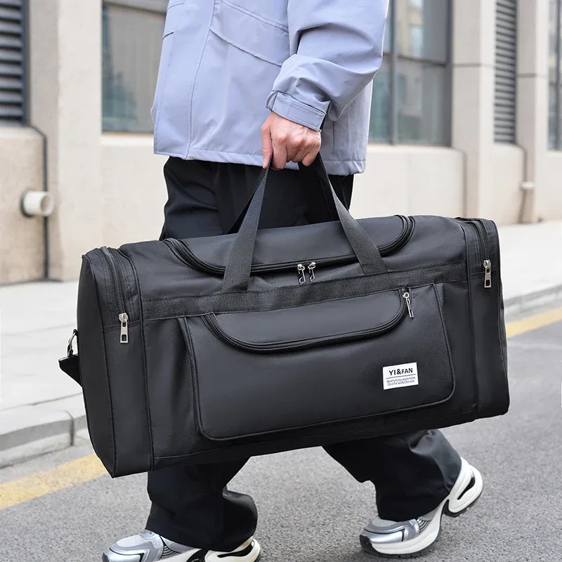 sac de sport multi-poches à bandoulière, sac de voyage, 1 pièce
