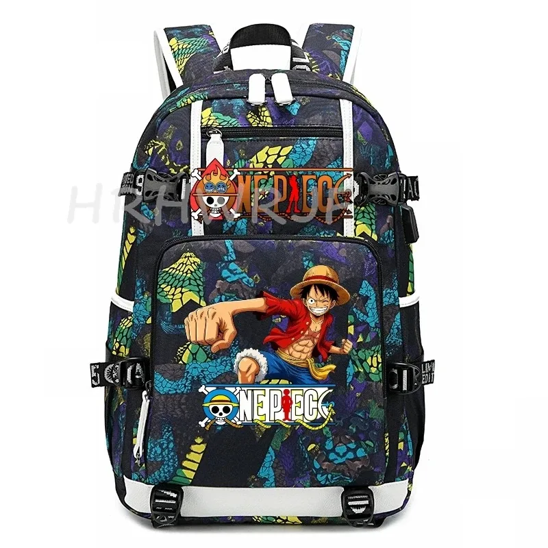sac à dos one piece monkey d luffy, simple, grande capacité, pour le sport, les voyages, les loisirs, l'école, pour ordinateur portable, unisexe, mochila de voyage