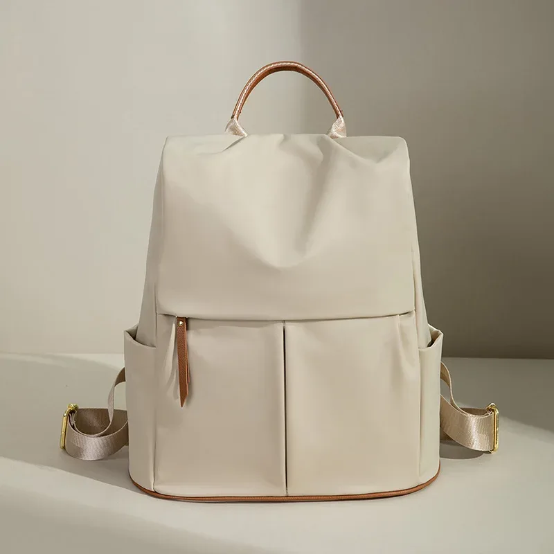 sac à dos esthétique pour femmes, style décontracté, tissu oxford, sac à dos léger, design simple, mode féminine, sacs urbains