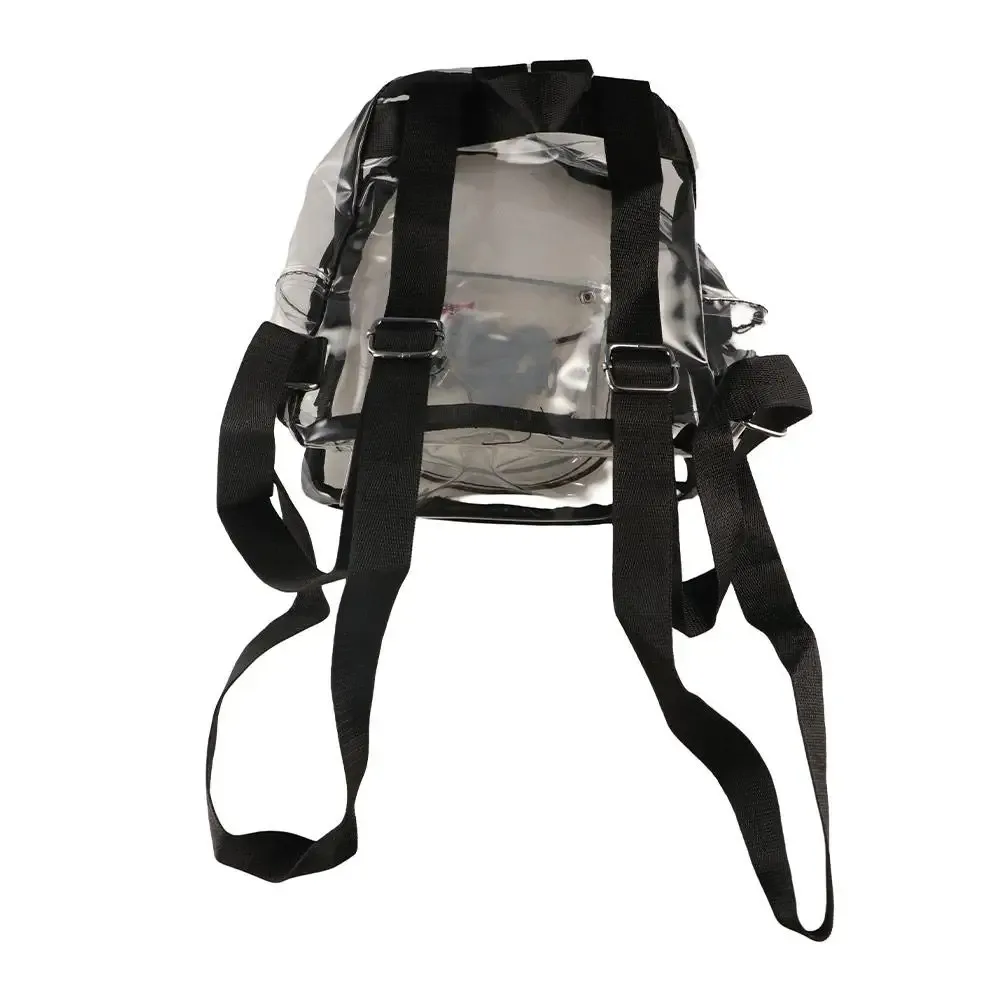 Sac à dos transparent en PVC simple, style coréen, grande capacité, sac tendance en jelly, sac à bandoulière en forme de cœur, sacs de shopping pour filles