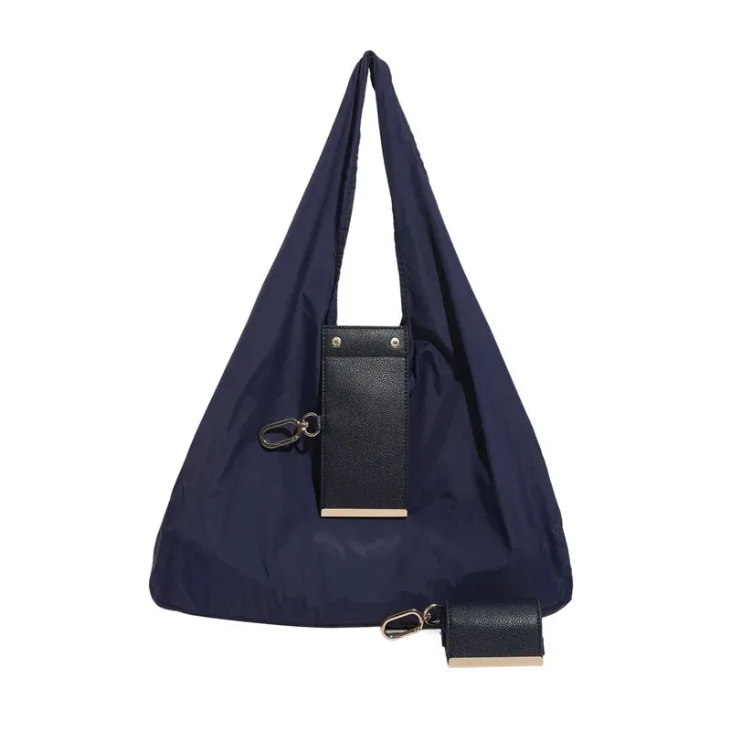 mini sac fourre-tout réutilisable avec porte-clés, léger, écologique, pliable, sac de courses grande capacité, porte-clés extensible, sac pour femme
