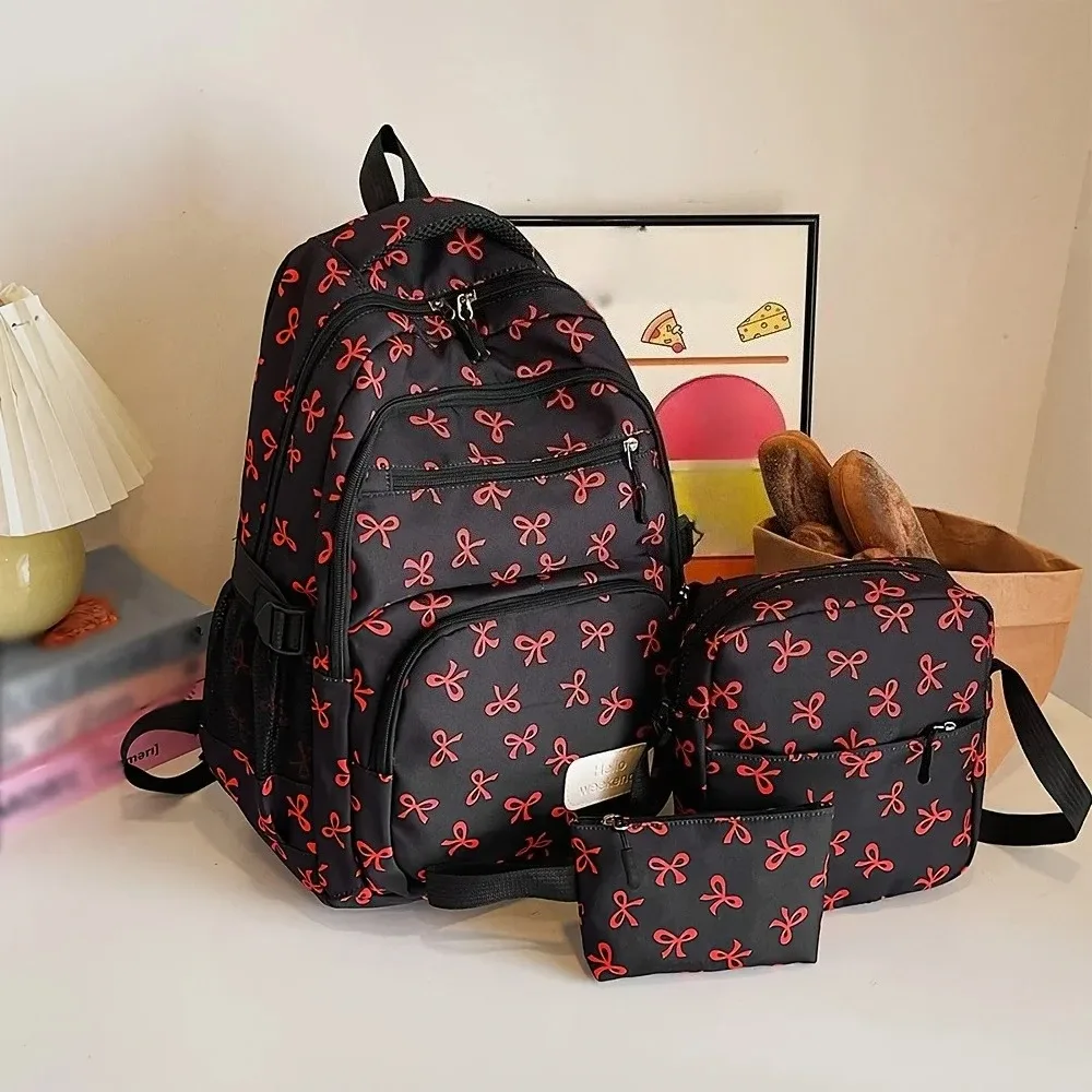 sac à dos fire garena pour l'école, pour adolescents, filles, unisexe, sac à dos de mode galaxy, grande capacité, en nylon, imprimé nœud, sac de voyage