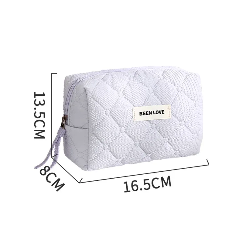nouveau sac de rangement octogonal pour maquillage, pochette de voyage, sac de rangement de couleur unie, grande capacité, sac cosmétique haut de gamme.
