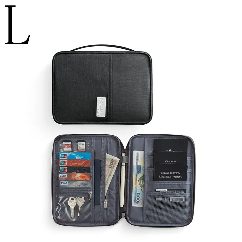 portefeuille de voyage porte-passeport familial multi-poches étui à documents étanche organisateur accessoires de voyage sac à documents porte-carte