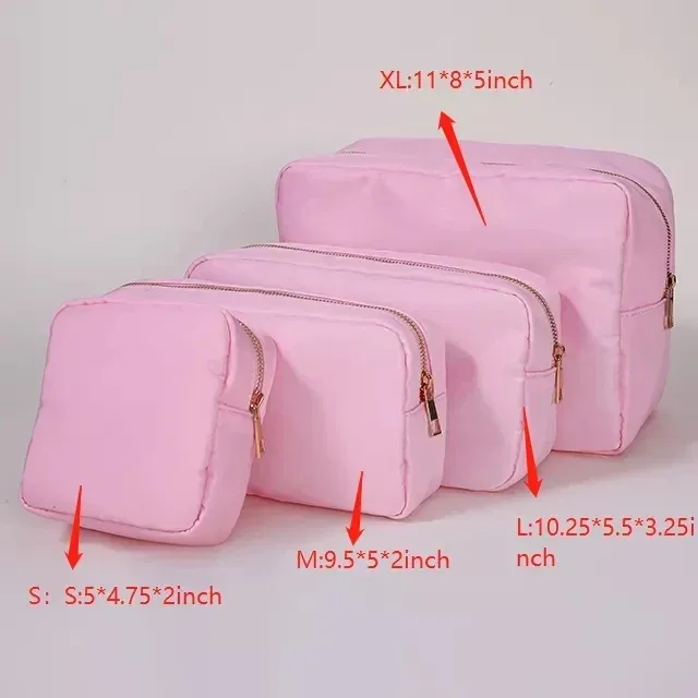 trousse cosmétique violette personnalisée, sac en nylon de maquillage, poudres personnalisées, patch chenille, grand étui de voyage, trousse de toilette, cadeau de mariée, taille xl