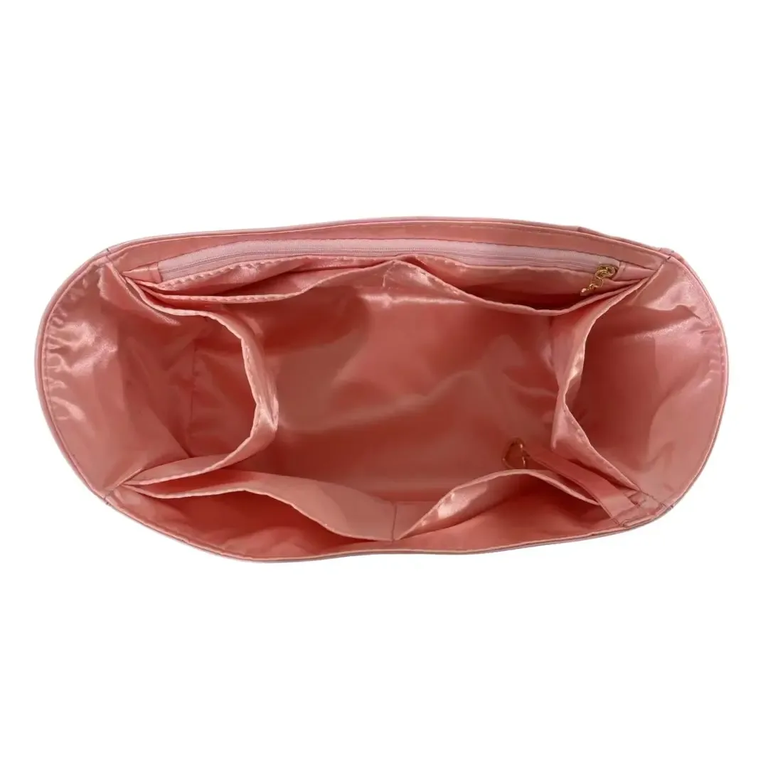 organisateur compatible avec les sacs speedy, 20, 25, 30, 35, 40, insert pour sac à main, doublure en soie, cuir vegan imperméable avec poche zippée