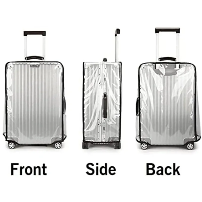 housse de protection transparente en pvc pour bagages, housse de protection étanche pour chariot, épaisse et durable, housse de protection contre la poussière pour valise, accessoire de voyage