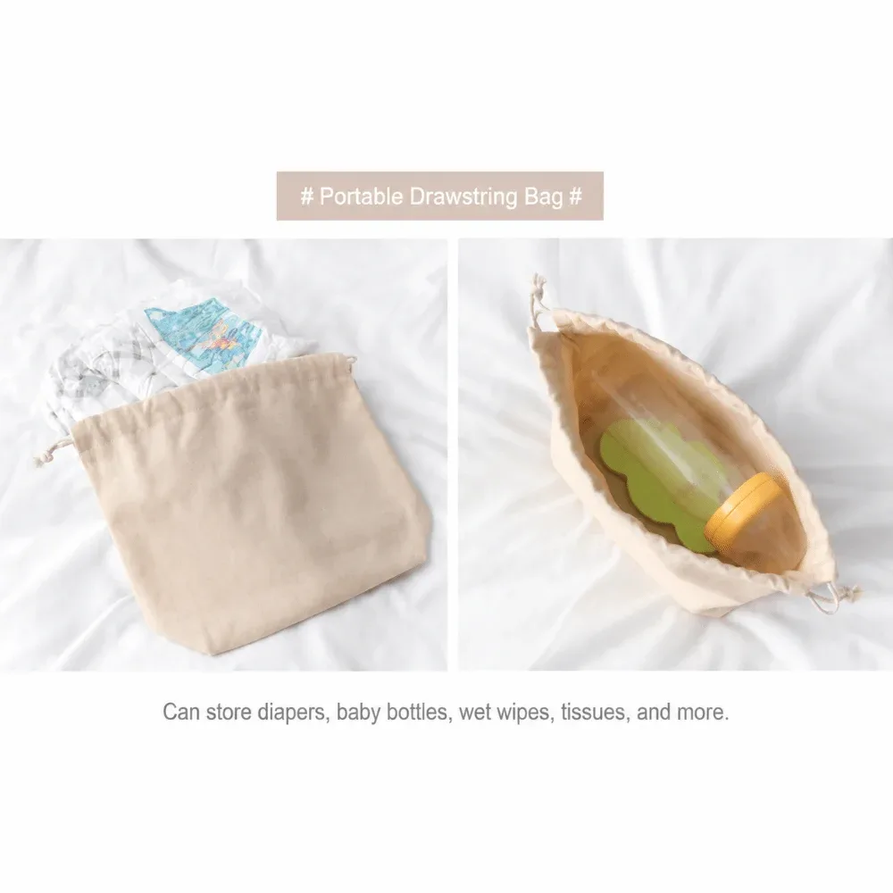 Sacs cosmétiques portables en toile avec cordon de serrage, pochettes de maquillage souples réutilisables, sacs organisateurs de bijoux pour femmes